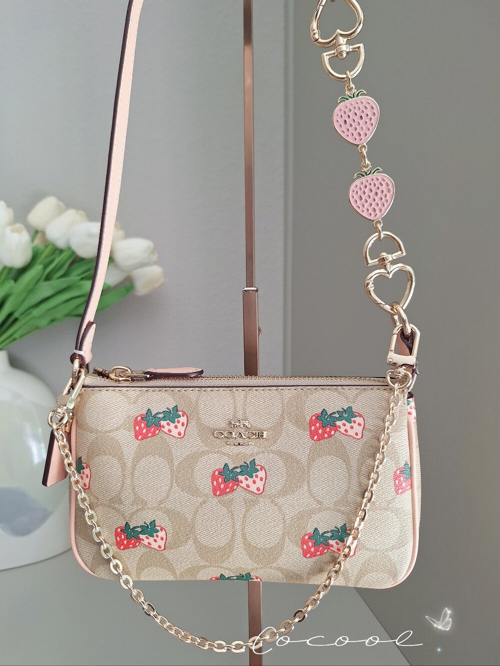 NWT Coach Nolita 19 In Signature With Strawberry Print CB603 - Picture 2 of 11